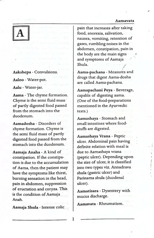 Dictionary of Ayurveda (CSBS 55)